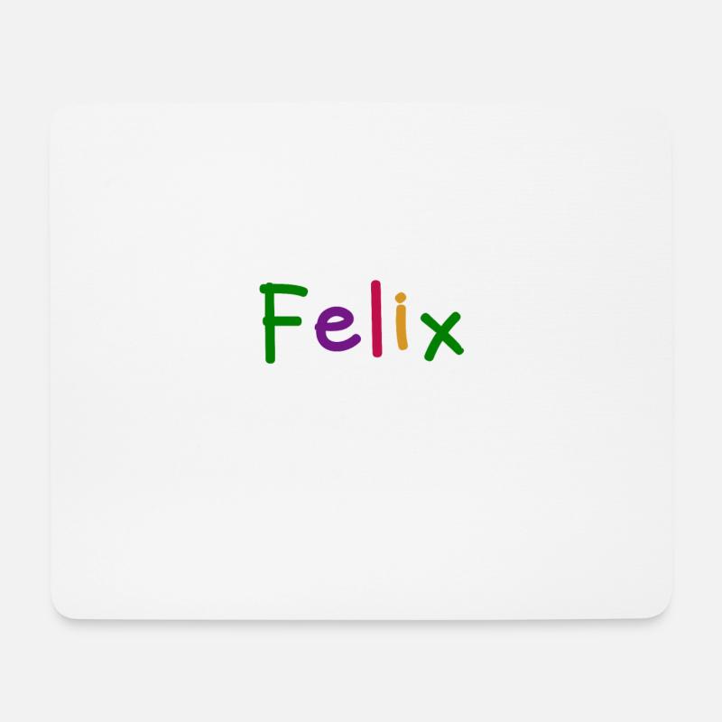 Felix Vorname Junge Name farbig Schrift bunt - Mousepad (Querformat) - Weiß