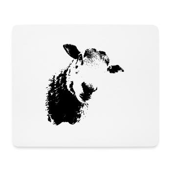 mouton - Tapis de souris (format paysage) - blanc - Devant