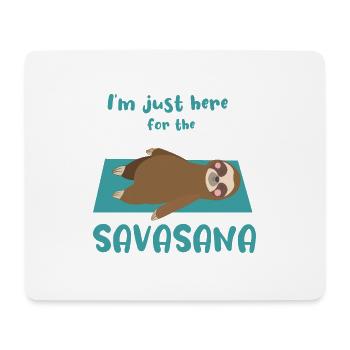 Je suis juste ici pour le cadeau d'amant de yoga Savasana - Tapis de souris (format paysage) - blanc - Devant