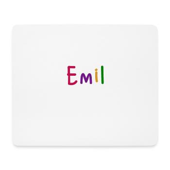 Emil prénom nom de garçon couleur police de couleur - Tapis de souris (format paysage) - blanc - Devant