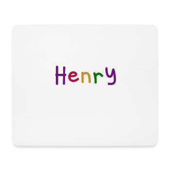 Henry prénom nom de garçon couleur police de couleur - Tapis de souris (format paysage) - blanc - Devant