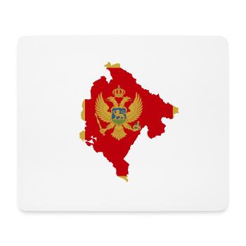 Montenegro Flagge Landkarte Fahne - Mousepad (Querformat) - Weiß - Vorne