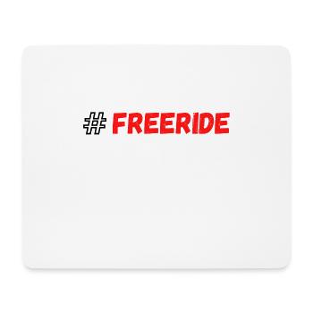 Hashtag freeride - Tapis de souris (format paysage) - blanc - Devant