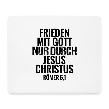 frieden mit gott nur durch jesus christus - Mousepad (Querformat) - Weiß - Vorne