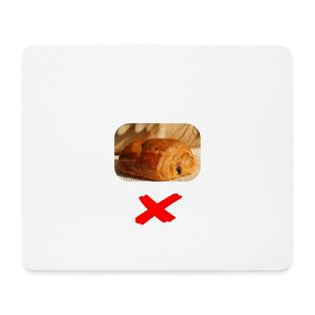 Pain au chocolat/chocolatine - Tapis de souris (format paysage) - blanc - Devant