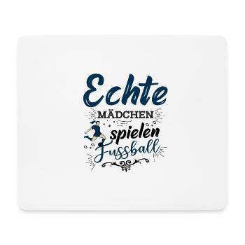 Fussball Mädchen Frauen - Mousepad (Querformat) - Weiß - Vorne