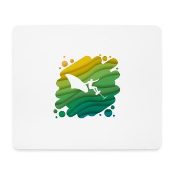 Double Exposure Wingfoiling Surfen Surfer Geschenk - Mousepad (Querformat) - Weiß - Vorne