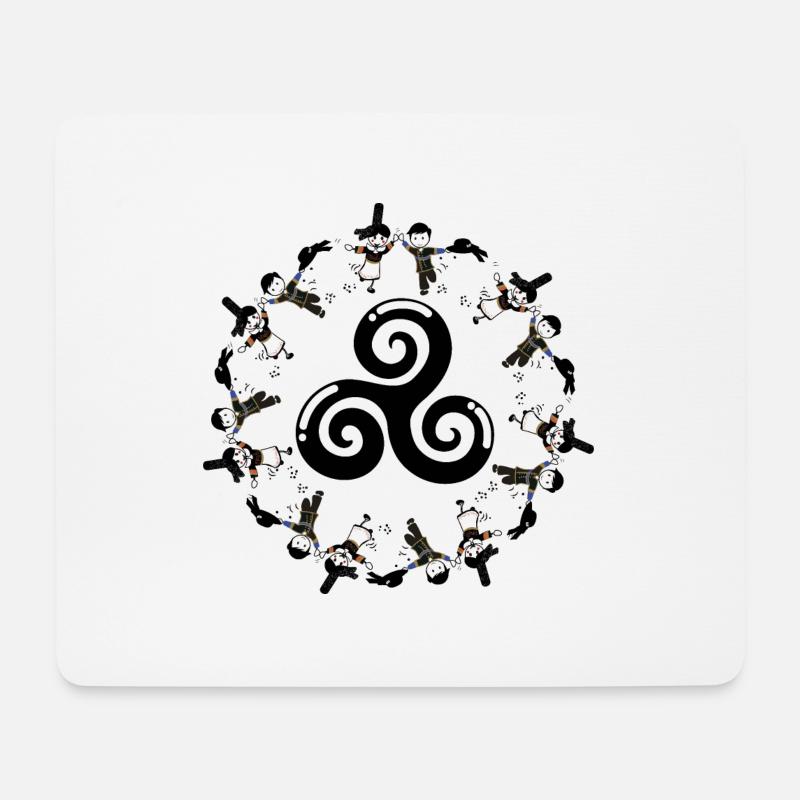circle fest noz triskel - Mouse Pad (horizontal) - white