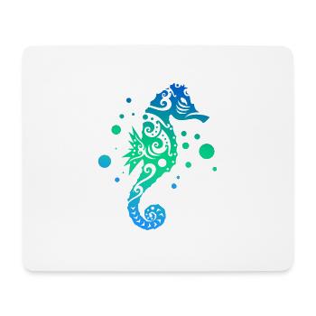 Maori Seepferdchen Polynesian Tribal Tattoo Gift - Mousepad (Querformat) - Weiß - Vorne