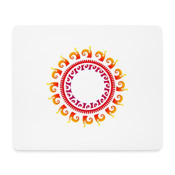 Idée cadeau tatouage tribal maori soleil polynésien - Tapis de souris (format paysage) - blanc - Devant