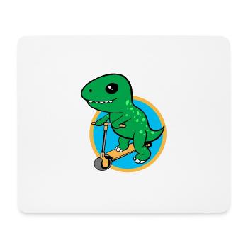 Dino Scooter Dino Lover Funny Gift Idea - Mouse Pad (horizontal) - white - Front