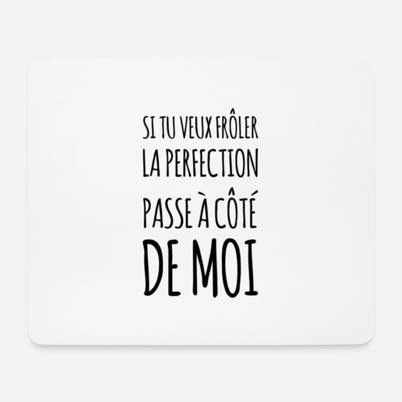 Perfection humour - Tapis de souris (format paysage) - blanc