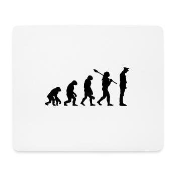 Evolution police man Policier - Tapis de souris (format paysage) - blanc - Devant