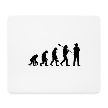 Evolution shérif police man Policier - Tapis de souris (format paysage) - blanc - Devant