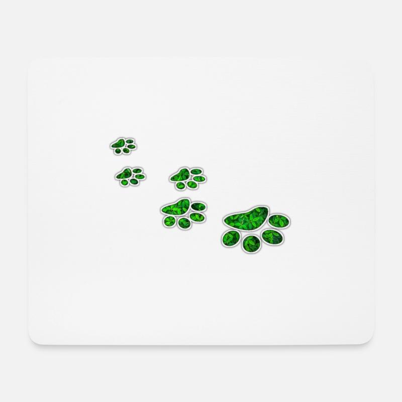 Logo de patte de chien - Tapis de souris (format paysage) - blanc