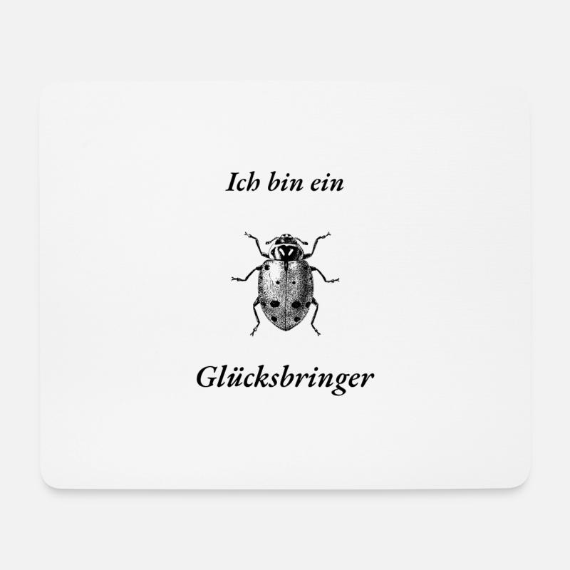 Glücksbringer - Mousepad (Querformat) - Weiß
