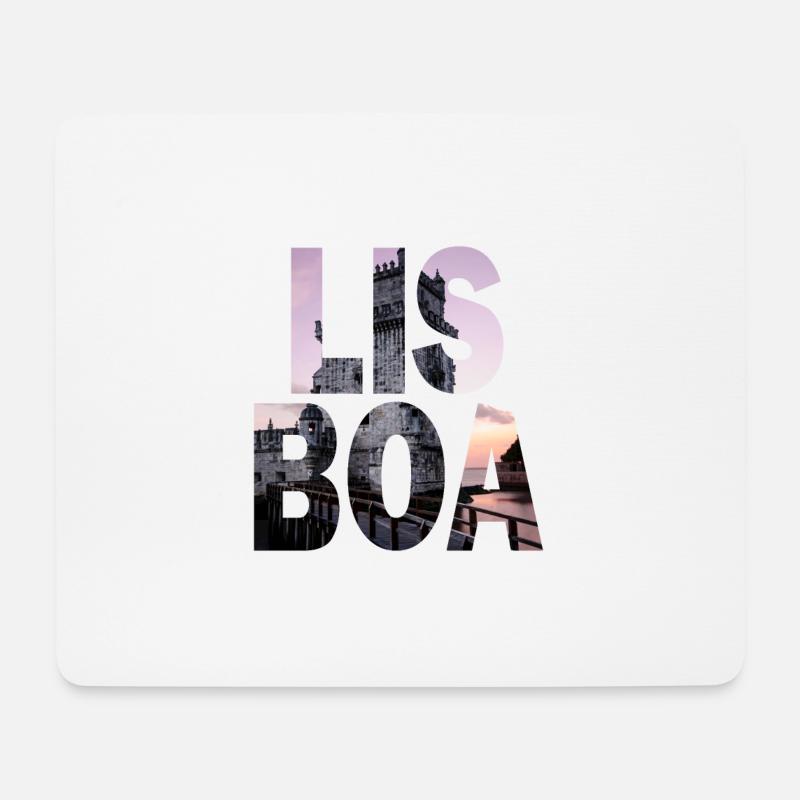 Lisboa - Mousepad (Querformat) - Weiß