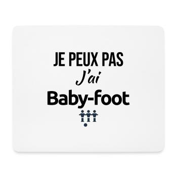 Babyfoot Je peux pas j'ai... sport football jeux - Tapis de souris (format paysage) - blanc - Devant