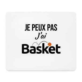 Basket Basketball Je peux pas j'ai... sport humour - Tapis de souris (format paysage) - blanc - Devant