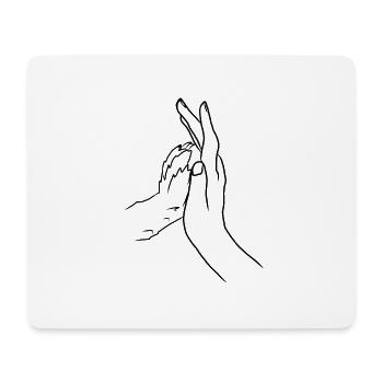 Chien patte chat cadeau amour des animaux - Tapis de souris (format paysage) - blanc - Devant