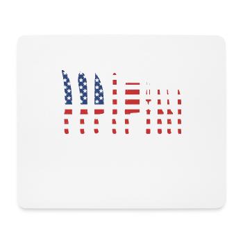 American Flag Cuisine Boucher couteau set - Tapis de souris (format paysage) - blanc - Devant