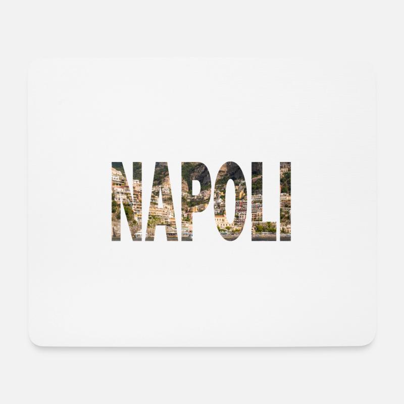 Napoli paesaggio urbano - Mousepad (Querformat) - Weiß