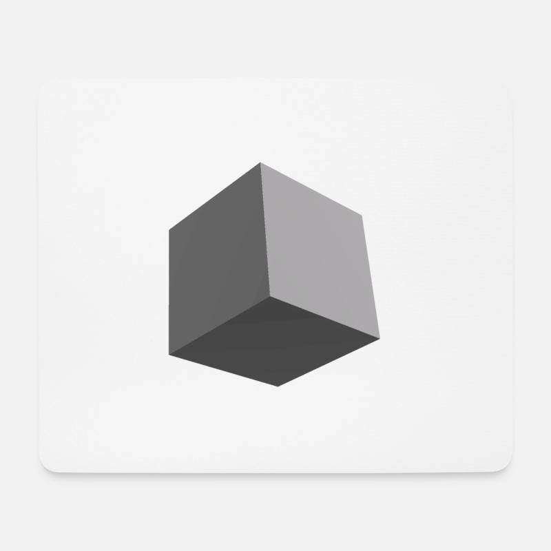 Cube - Mousepad (Querformat) - Weiß