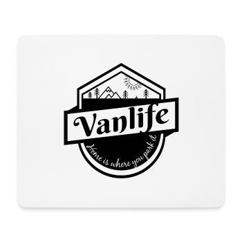 Van Life, Camping, Bus, Pullover - Mousepad (Querformat) - Weiß - Vorne
