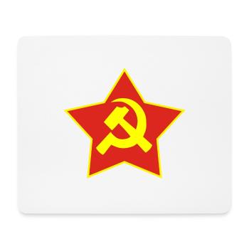 hammer und sichel gelb rot freigestellt Stern - Mousepad (Querformat) - Weiß - Vorne