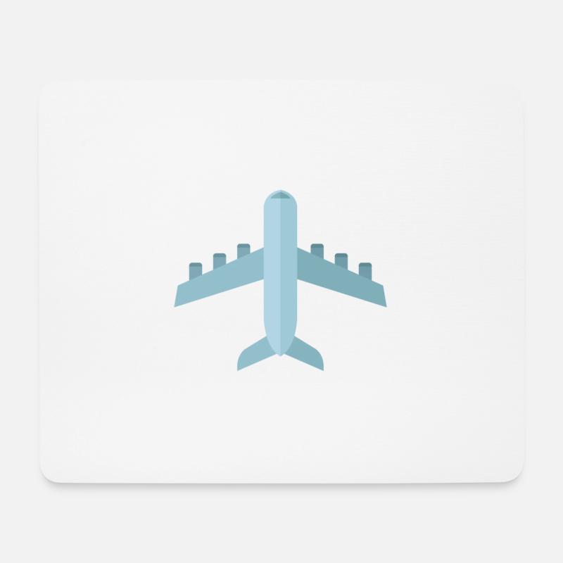 Flugzeug - Mousepad (Querformat) - Weiß