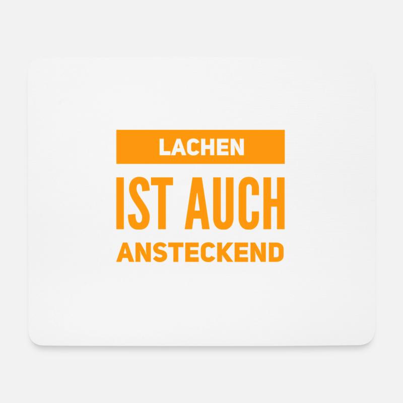lachen ist ansteckend - Mousepad (Querformat) - Weiß