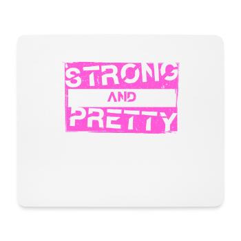 Starke und hübsche Strongman Gym Workout - Mousepad (Querformat) - Weiß - Vorne
