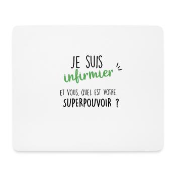 je suis infirmier - Tapis de souris (format paysage) - blanc - Devant