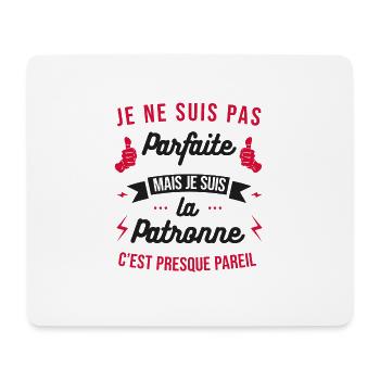 JE SUIS LA PATRONNE - Tapis de souris (format paysage) - blanc - Devant