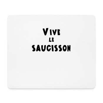 vive le saucisson - Tapis de souris (format paysage) - blanc - Devant