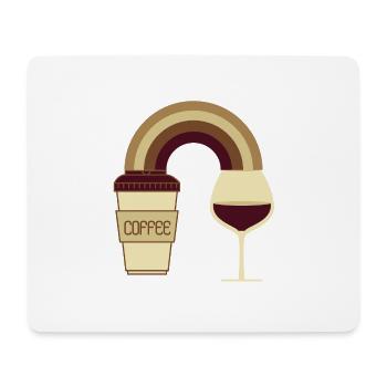 Café et Vin - Tapis de souris (format paysage) - blanc - Devant