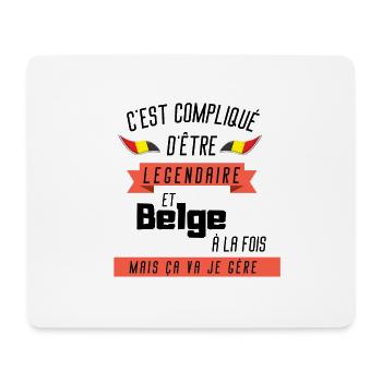 Belgique. t-shirt belgique - Tapis de souris (format paysage) - blanc - Devant