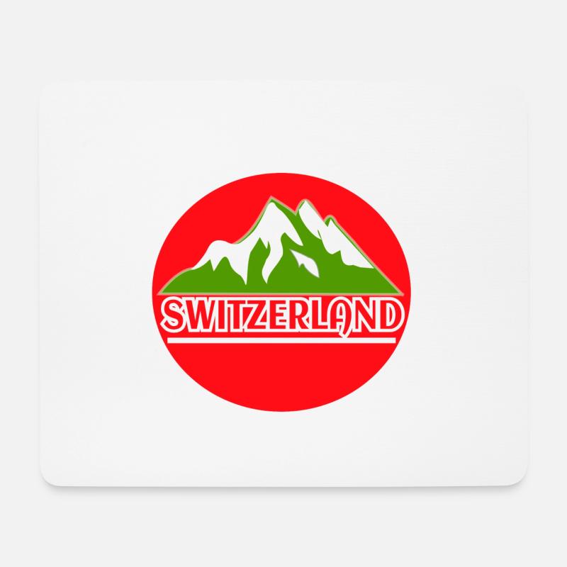 SCHWEIZ - Mousepad (Querformat) - Weiß