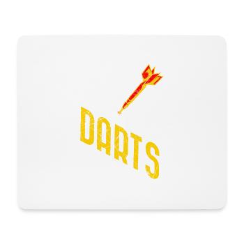 Cooles Darts Shirt mit Dartscheibe und Dartpfeile - Mousepad (Querformat) - Weiß - Vorne