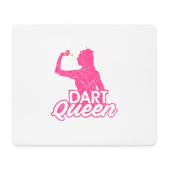 Dart Queen Dart Player Dart Queen Cadeau - Tapis de souris (format paysage) - blanc - Devant