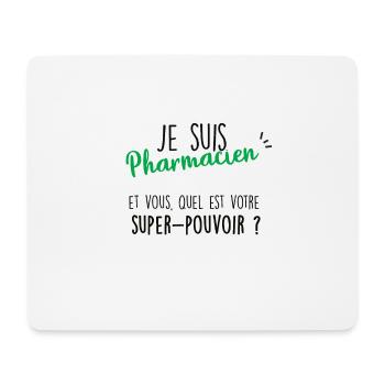 je suis pharmacien - Tapis de souris (format paysage) - blanc - Devant