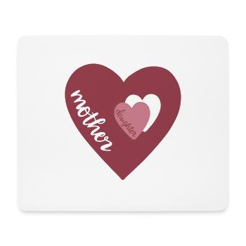 Mutter Tochter Liebe - Mousepad (Querformat) - Weiß - Vorne