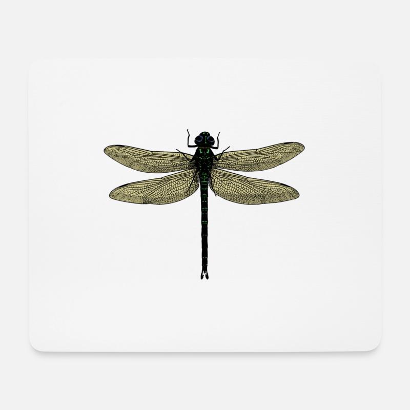 Eine Libelle - Dragonfly - Mousepad (Querformat) - Weiß