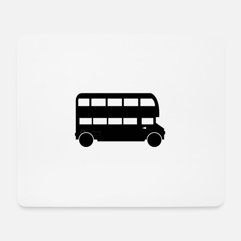 englischer Bus - Mousepad (Querformat) - Weiß