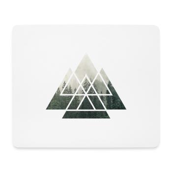 Géométrie de la nature forestière - Tapis de souris (format paysage) - blanc - Devant