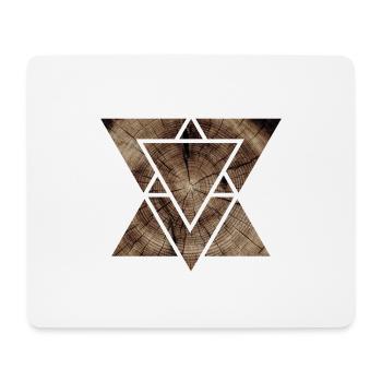 Holz Geometrie - Mousepad (Querformat) - Weiß - Vorne