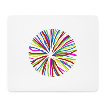 Kugel aus farbigen Streifen - Mousepad (Querformat) - Weiß - Vorne