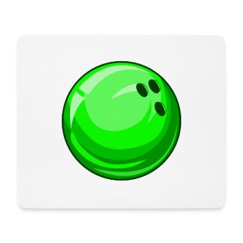 boule de bowling verte bowling bowling bowling vert néon - Tapis de souris (format paysage) - blanc - Devant