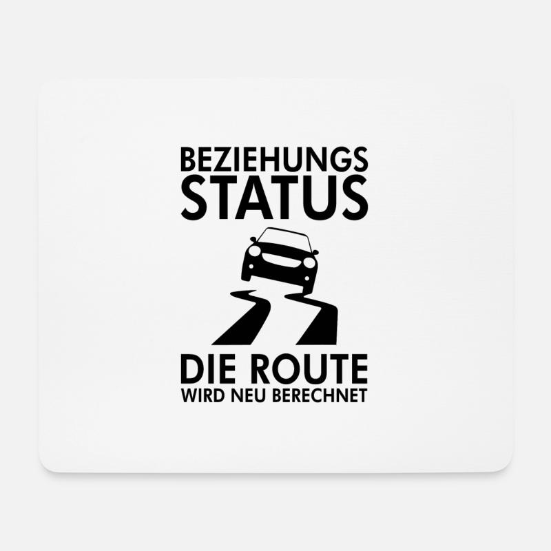 Beziehungsstatus Scheidung Spruch Single Geschenk - Mousepad (Querformat) - Weiß