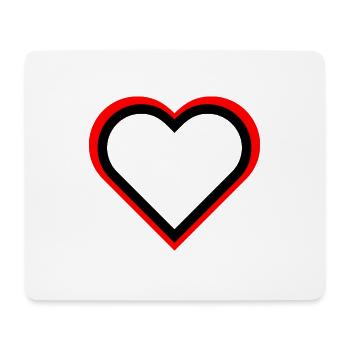 Herz verliebt Ich liebe dich Geschenkpaar - Mousepad (Querformat) - Weiß - Vorne